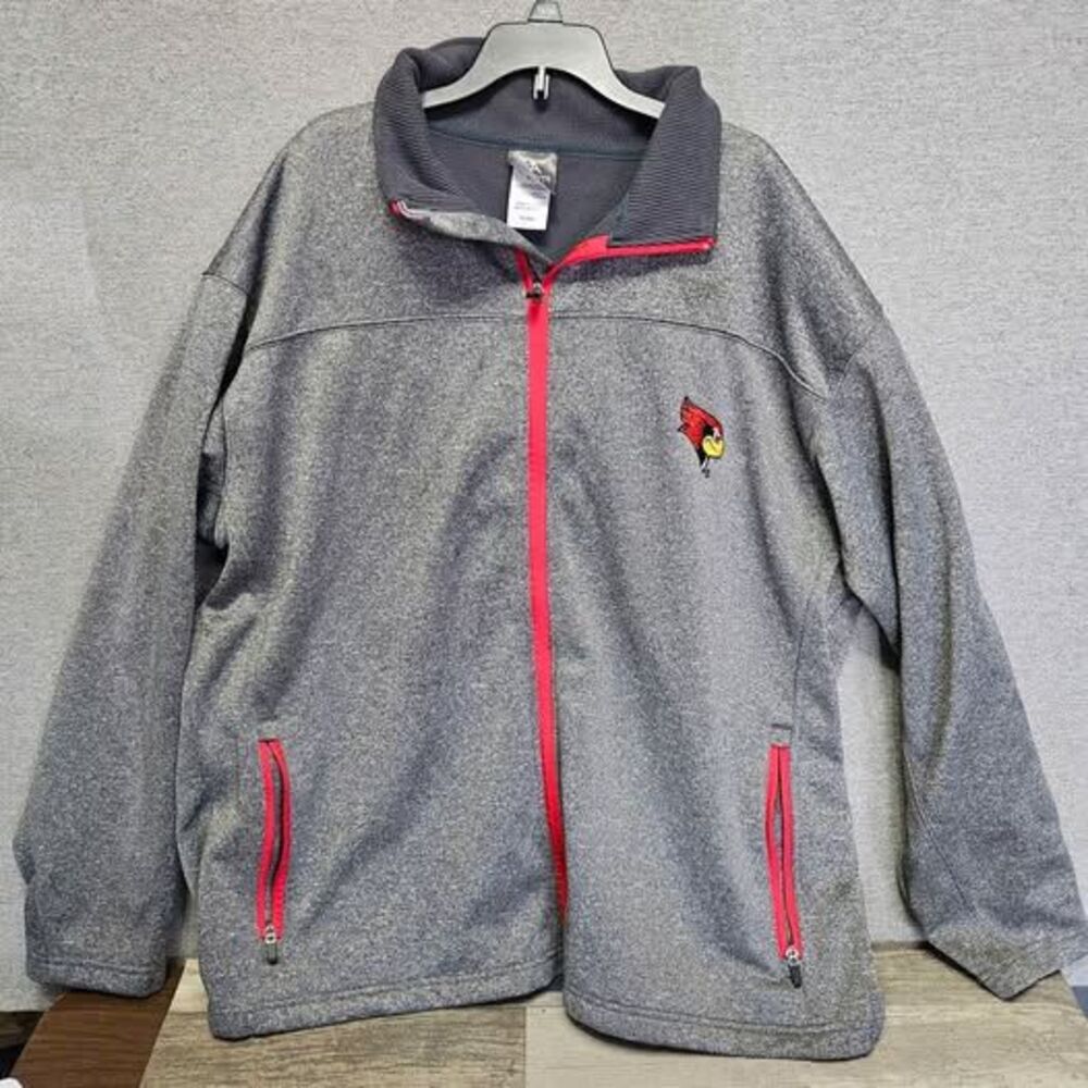 ISU Redbirds Illinois State Full Zip Athletic Jacket Knights Apparel sz XL